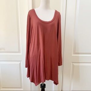Maitai Rust color Long Sleeve Tunic Top Size 1XL